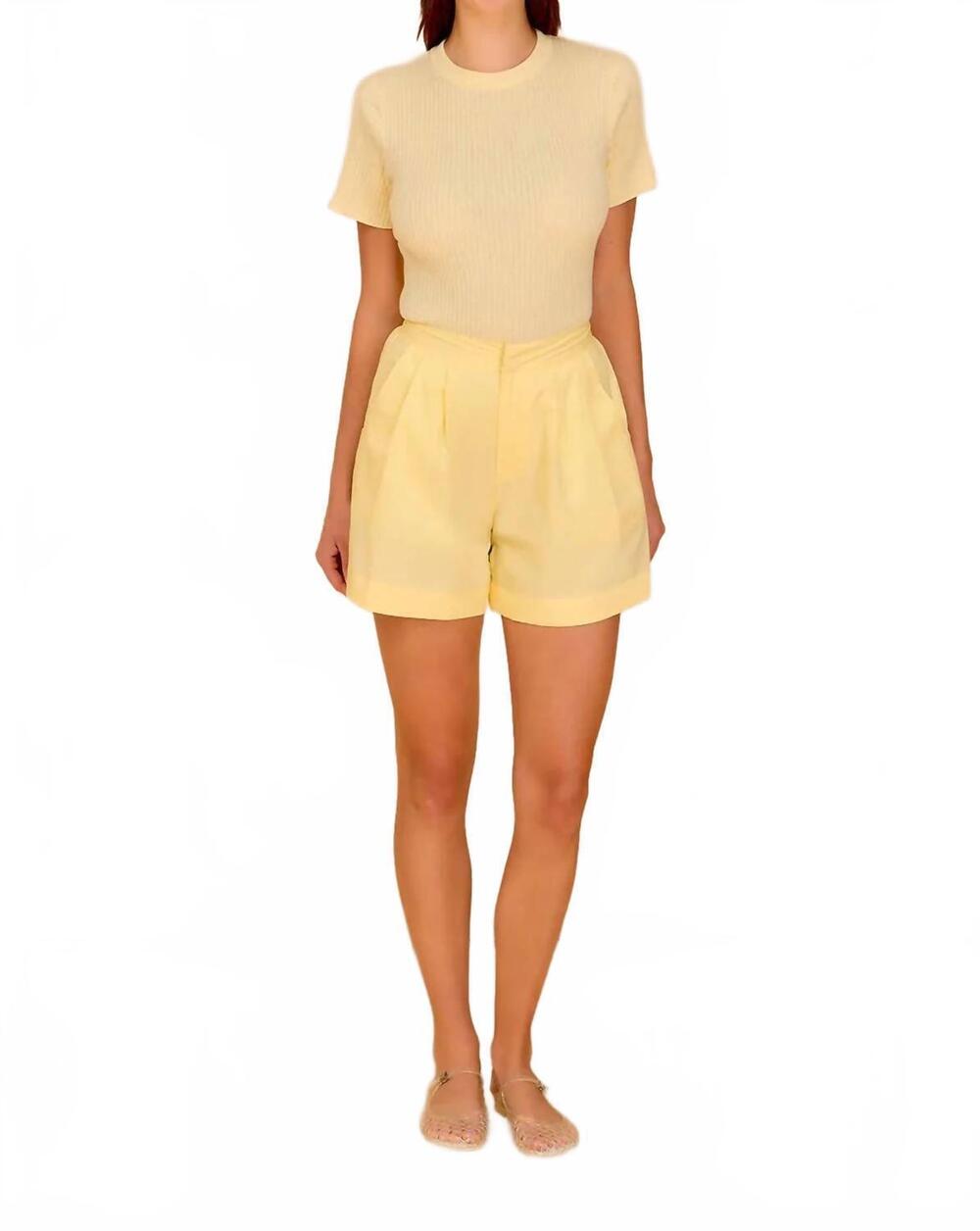 NEW OLIVIA BY LIVRO austin shorts in butter